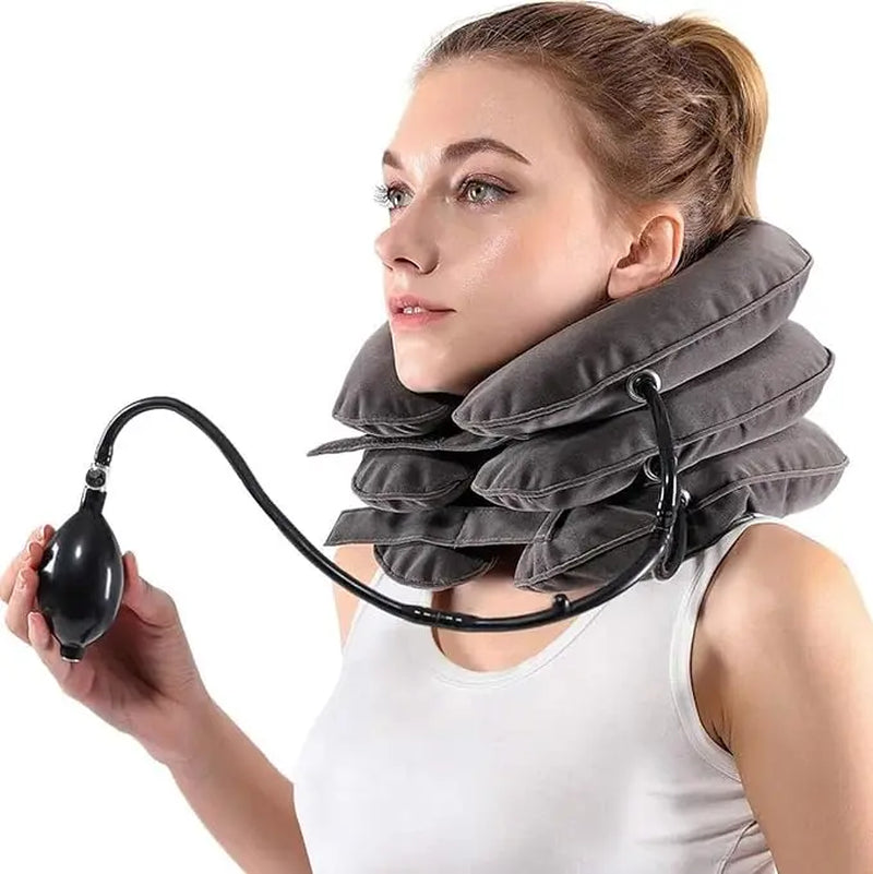 Inflatable Neck Stretcher & Cervical Traction Device – 1 Pack Neck Pain Relief, Facial Roller Easter Baskets , Adjustable Inflatable Neck Brace with Pump Portable Home Use,Physical Therapy Alternative for Desk Job Neck Shoulder Relaxer Neck Care Stick Tik