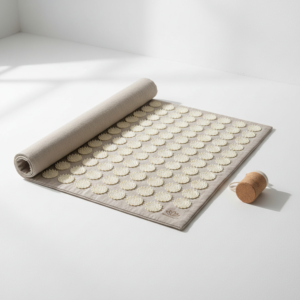 Allevia Acupressure Massage Mat on a clean white surface